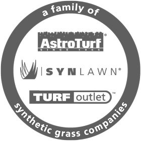 logo of a family of synthetic grass companies astroturf synlawn