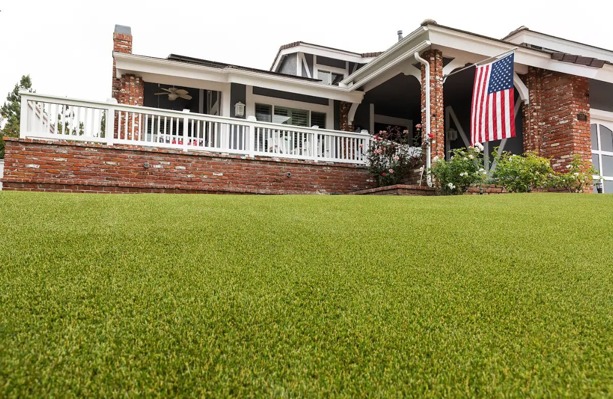 residential artificial grass lawn