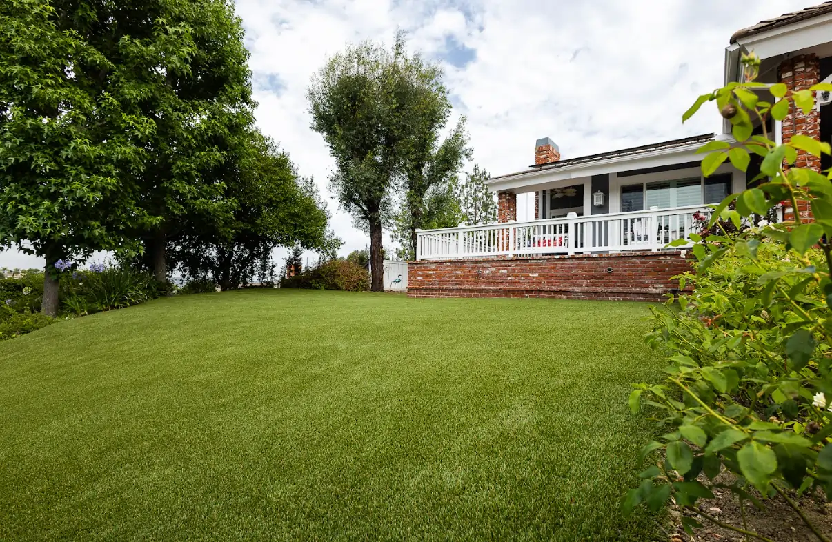 residential artificial grass lawn